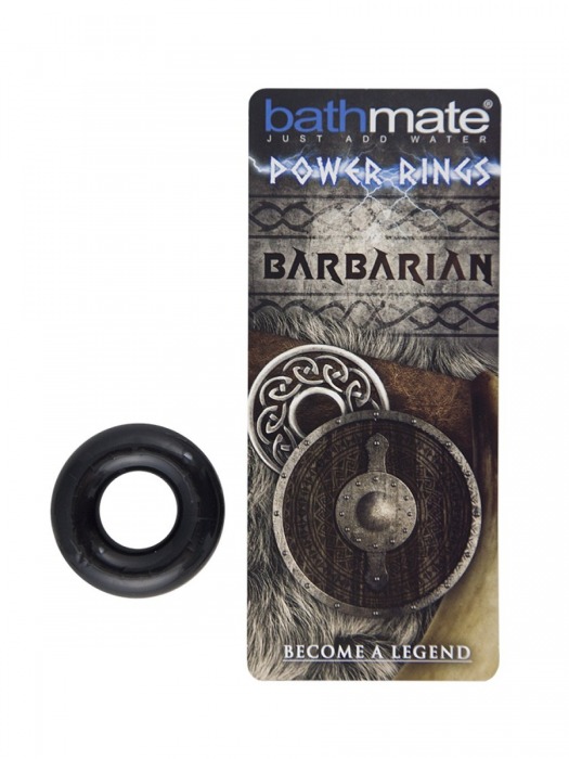 Чёрное эрекционное кольцо Barbarian - Bathmate - в Иркутске купить с доставкой