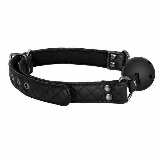 Черный кляп-шарик BALL GAG DIAMOND - Dream Toys - купить с доставкой в Иркутске