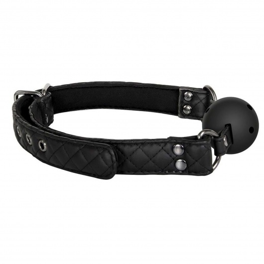 Черный кляп-шарик BALL GAG DIAMOND - Dream Toys - купить с доставкой в Иркутске