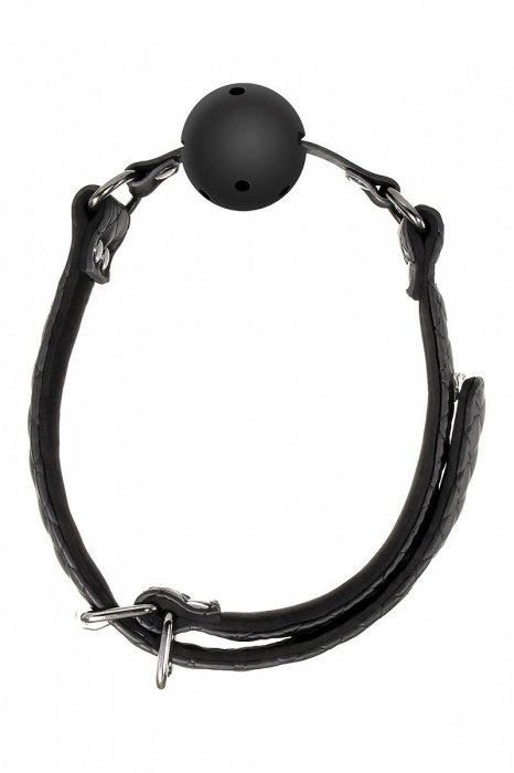 Черный кляп-шарик BALL GAG DIAMOND - Dream Toys - купить с доставкой в Иркутске