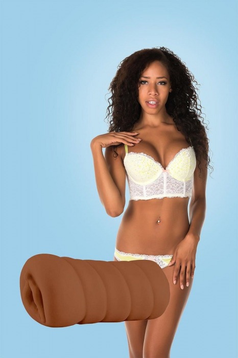 Коричневый мастурбатор-вагина BRIANNA - Dream Toys - в Иркутске купить с доставкой