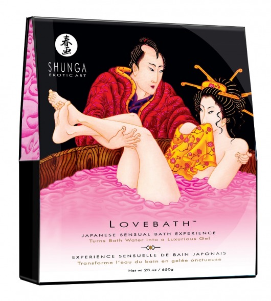 Соль для ванны Lovebath Dragon Fruit, превращающая воду в гель - 650 гр. - Shunga - купить с доставкой в Иркутске