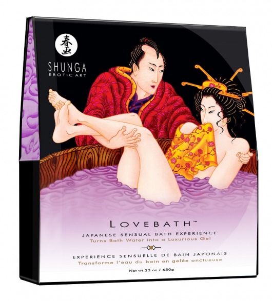 Соль для ванны Lovebath Sensual lotus, превращающая воду в гель - 650 гр. - Shunga - купить с доставкой в Иркутске