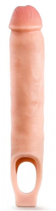 Телесная насадка-удлинитель 11.5 Inch Silicone Cock Sheath Penis Extender - 29,2 см. - Blush Novelties - в Иркутске купить с доставкой