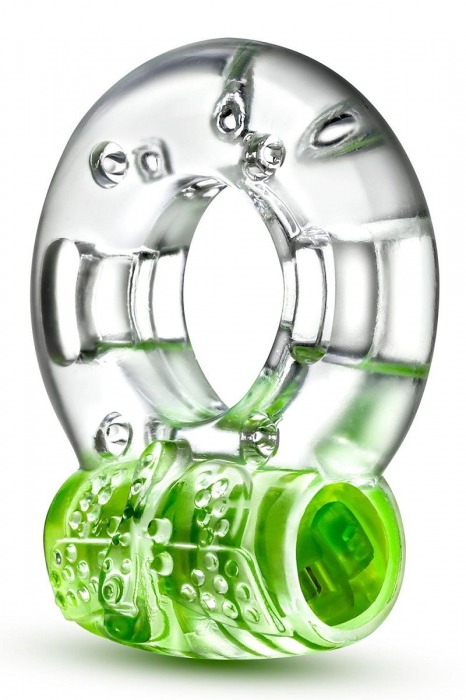 Зеленое эрекционное виброкольцо Arouser Vibrating C-Ring - Blush Novelties - в Иркутске купить с доставкой