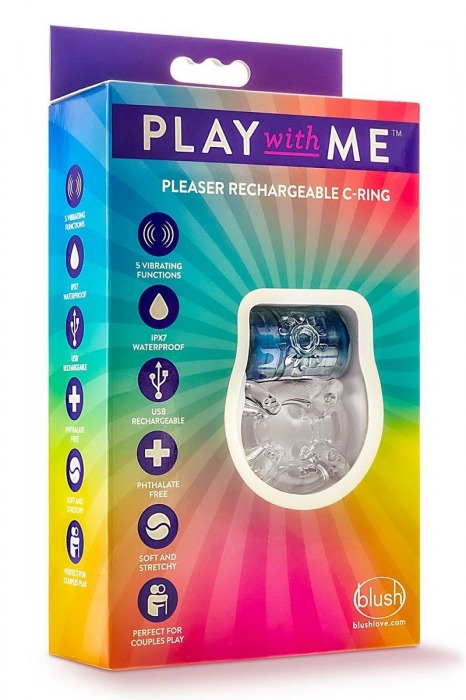 Фиолетовое эрекционное виброкольцо Pleaser Rechargeable C-Ring - Blush Novelties - в Иркутске купить с доставкой