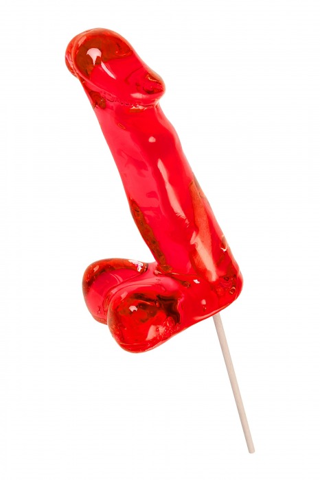 Красный леденец в форме члена со вкусом виски - 173 гр. - Sosuчki - купить с доставкой в Иркутске