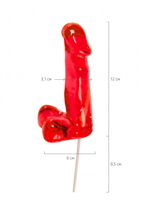 Красный леденец в форме члена со вкусом виски - 173 гр. - Sosuчki - купить с доставкой в Иркутске