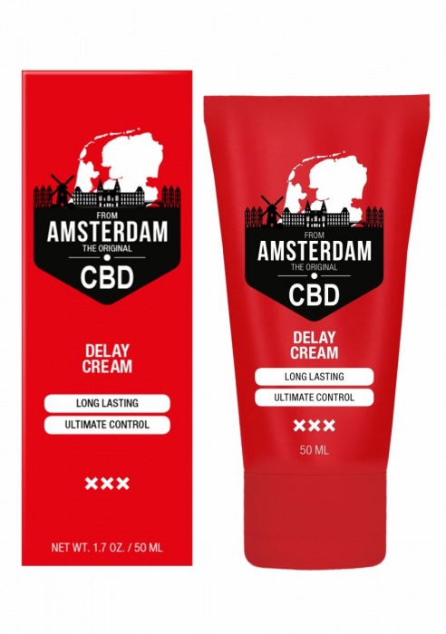 Крем-пролонгатор CBD from Amsterdam Delay Cream - 50 мл. - Shots Media BV - купить с доставкой в Иркутске