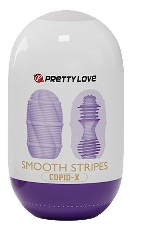 Сиреневый мастурбатор-яйцо Smooth Stripes - Baile - в Иркутске купить с доставкой