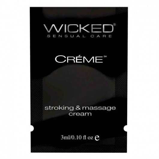 Крем для массажа и мастурбации Wicked Stroking and Massage Creme - 3 мл. - Wicked - купить с доставкой в Иркутске