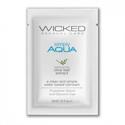 Легкий лубрикант на водной основе Wicked Simply AQUA - 3 мл. - Wicked - купить с доставкой в Иркутске