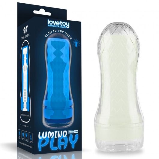 Светящийся в темноте мастурбатор Lumino Play Masturbator Pocketed - Lovetoy - в Иркутске купить с доставкой