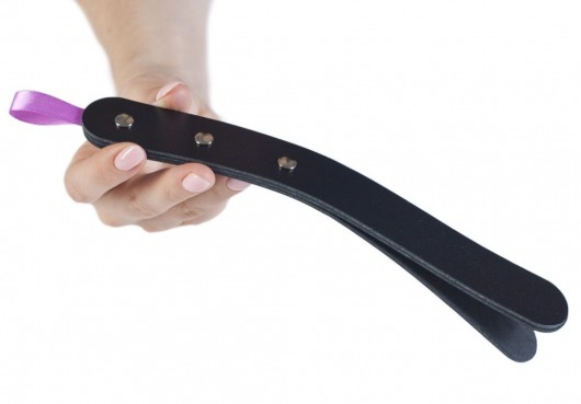 Черный мини-пэддл из трех слоев кожи - Лунный свет - купить с доставкой в Иркутске