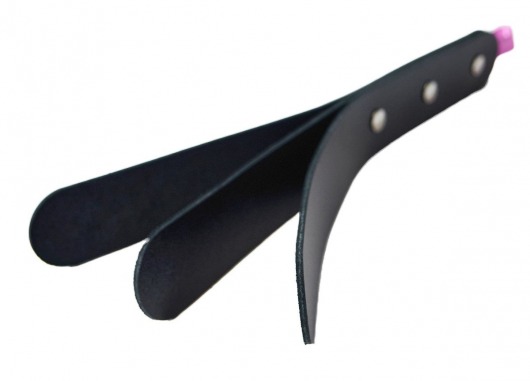 Черный мини-пэддл из трех слоев кожи - Лунный свет - купить с доставкой в Иркутске