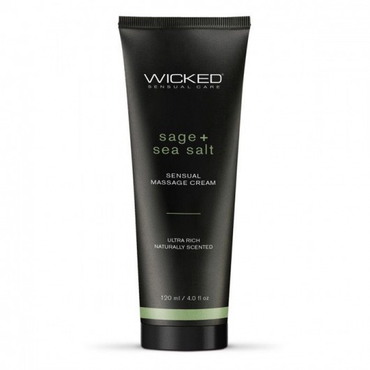 Массажный легкий крем WICKED Sage plus Sea Salt - 120 мл. - Wicked - купить с доставкой в Иркутске