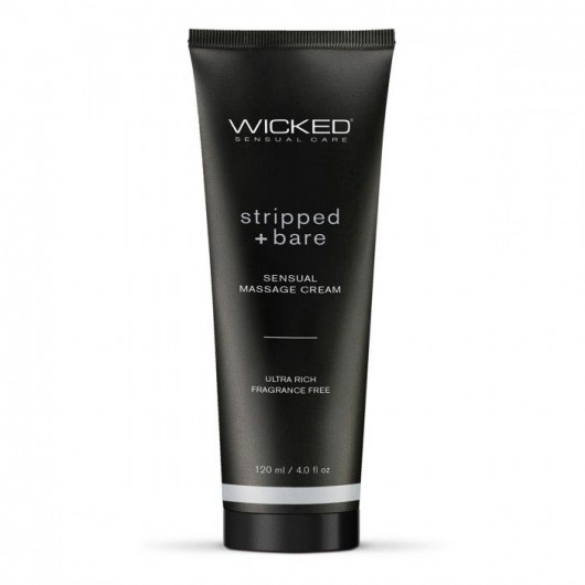 Массажный легкий крем WICKED Stripped plus Bare - 120 мл. - Wicked - купить с доставкой в Иркутске