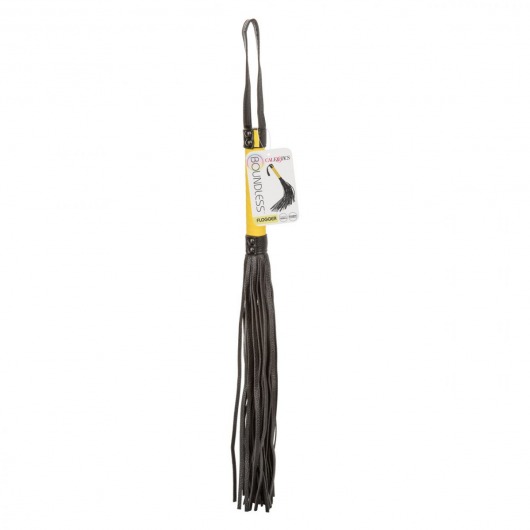 Черная плеть с желтой рукоятью Boundless Flogger - 69,25 см. - California Exotic Novelties - купить с доставкой в Иркутске