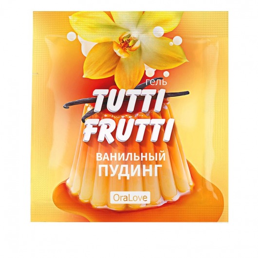 Пробник гель-смазки Tutti-frutti со вкусом ванильного пудинга - 4 гр. - Биоритм - купить с доставкой в Иркутске