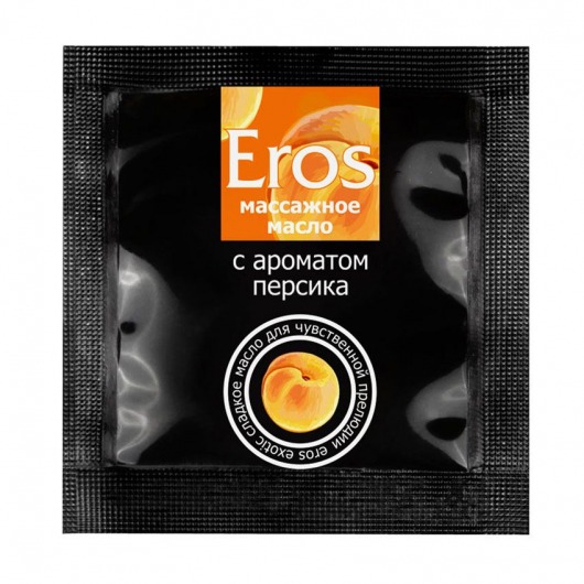 Саше массажного масла Eros exotic с ароматом персика - 4 гр. - Биоритм - купить с доставкой в Иркутске