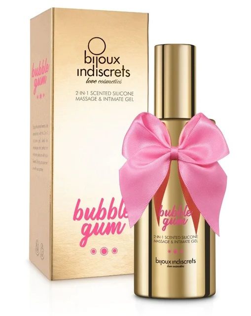 Гель с ароматом жвачки Bubblegum 2-in-1 Scented Silicone Massage And Intimate Gel - 100 мл. - Bijoux Indiscrets - купить с доставкой в Иркутске