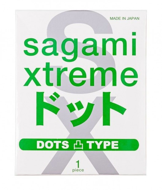 Презерватив Sagami Xtreme Type-E с точками - 1 шт. - Sagami - купить с доставкой в Иркутске