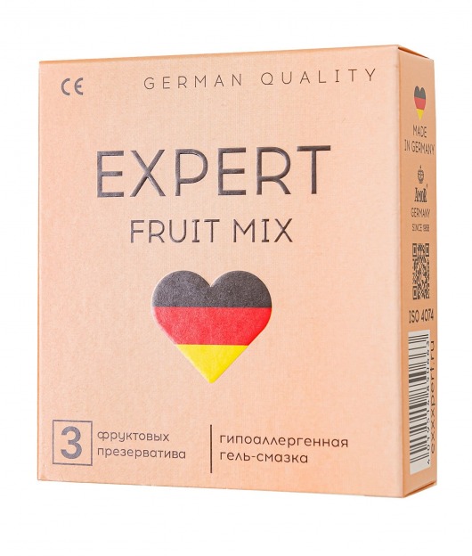 Ароматизированные презервативы EXPERT Fruit Mix - 3 шт. - Expert - купить с доставкой в Иркутске