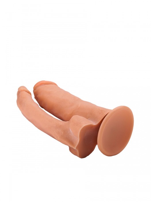 Двойной гелевый фаллоимитатор на присоске - 15 см. - LOVETOY (А-Полимер)