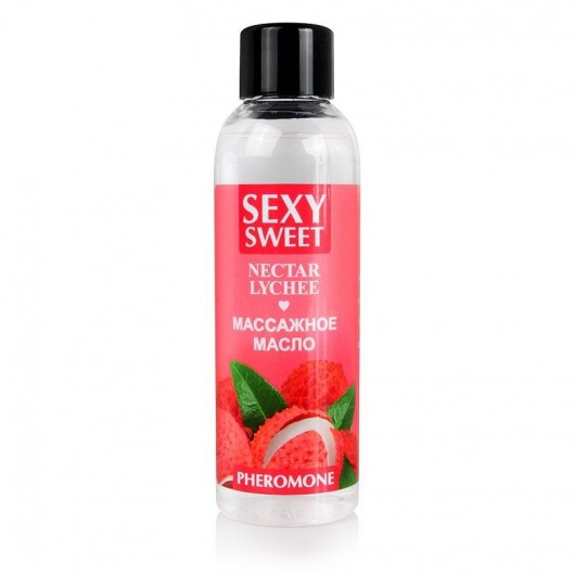 Массажное масло Sexy Sweet Nectar Lychee с феромонами и ароматом личи - 75 мл. - Биоритм - купить с доставкой в Иркутске