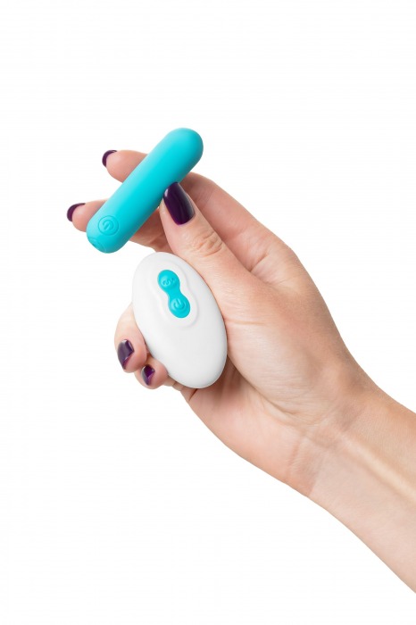 Голубая вибропуля Tnim с пультом ДУ - A-toys купить в Иркутске с доставкой в Orgasmix.ru Голубая вибропуля Tnim с пультом ДУ - A-toys