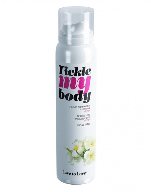 Массажная хрустящая пенка Tickle My Body Monoi с ароматом моной - 150 мл. - Love to Love - купить с доставкой в Иркутске