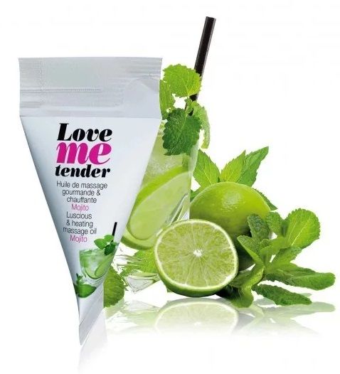 Съедобное согревающее массажное масло Love Me Tender Mojito с ароматом мохито - 10 мл. - Love to Love - купить с доставкой в Иркутске