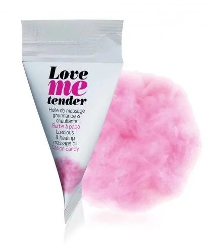 Съедобное согревающее массажное масло Love Me Tender Cotton Candy с ароматом сладкой ваты - 10 мл. - Love to Love - купить с доставкой в Иркутске
