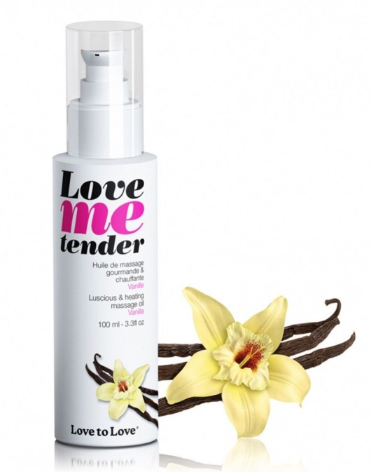 Съедобное согревающее массажное масло Love Me Tender Vanilla с ароматом ванили - 100 мл. - Love to Love - купить с доставкой в Иркутске