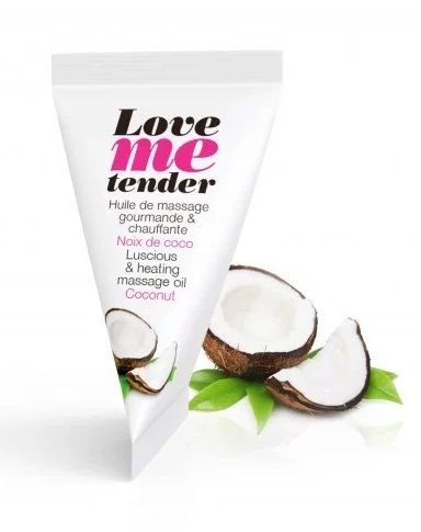 Съедобное согревающее массажное масло Love Me Tender Cocos с ароматом кокоса - 10 мл. - Love to Love - купить с доставкой в Иркутске