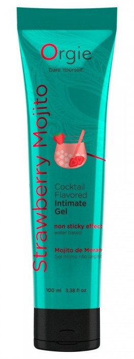 Съедобный интимный гель Orgie Lube Tube Cocktail Strawberry Mojito - 100 мл. - ORGIE - купить с доставкой в Иркутске