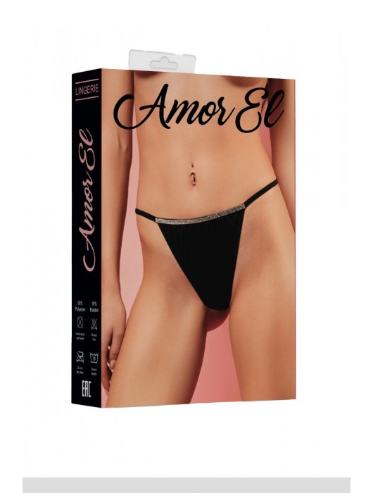 Сексуальные трусики-стринги с блестящим декором - Amor El купить с доставкой