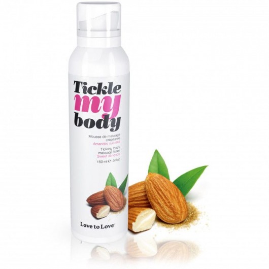 Массажная хрустящая пенка Tickle My Body Sweet Almonds с ароматом миндаля - 150 мл. - Love to Love - купить с доставкой в Иркутске