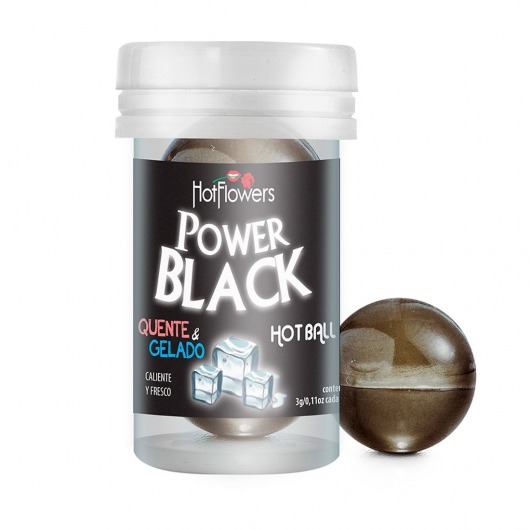 Интимный гель Power Black Hot Ball с охлаждающе-разогревающим эффектом (2 шарика по 3 гр.) - HotFlowers - купить с доставкой в Иркутске