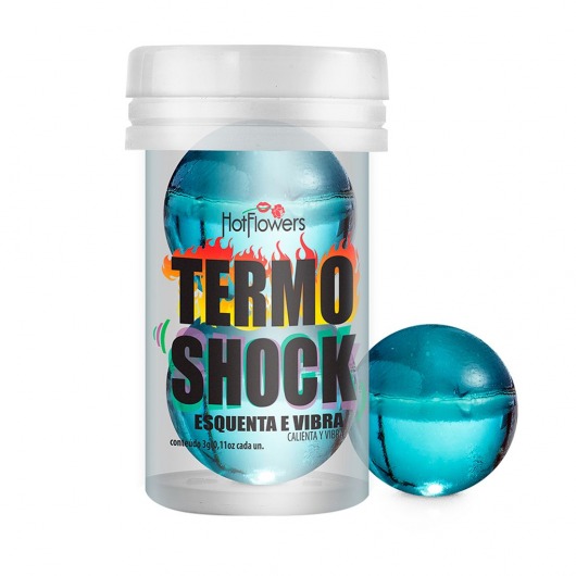 Интимный гель Termo Shock Hot Ball с разогревающе-покалывающим эффектом (2 шарика по 3 гр.) - HotFlowers - купить с доставкой в Иркутске