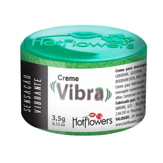 Возбуждающий крем Vibra с эффектом вибрации - 3,5 гр. - HotFlowers - купить с доставкой в Иркутске