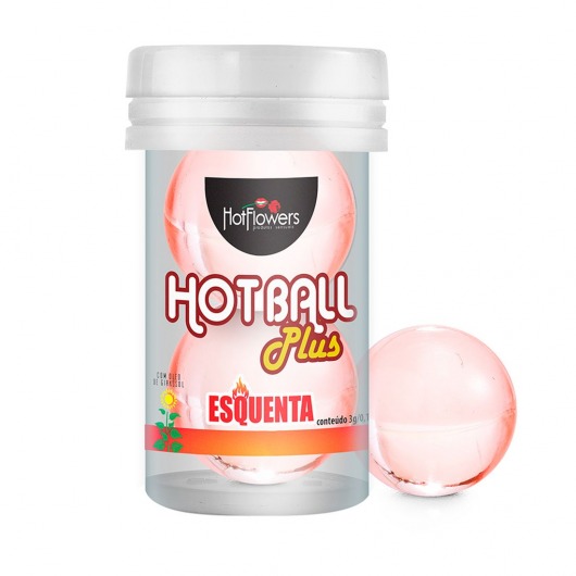 Лубрикант на масляной основе Hot Ball Plus с разогревающим эффектом (2 шарика по 3 гр.) - HotFlowers - купить с доставкой в Иркутске