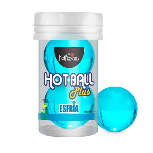 Лубрикант на масляной основе Hot Ball Plus с охлаждающим эффектом (2 шарика по 3 гр.) - HotFlowers - купить с доставкой в Иркутске