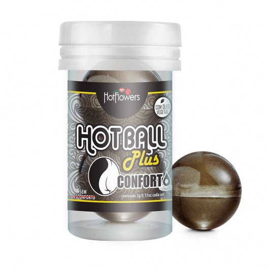 Анальный лубрикант на масляной основе Hot Ball Plus Conforto (2 шарика по 3 гр.) - HotFlowers - купить с доставкой в Иркутске