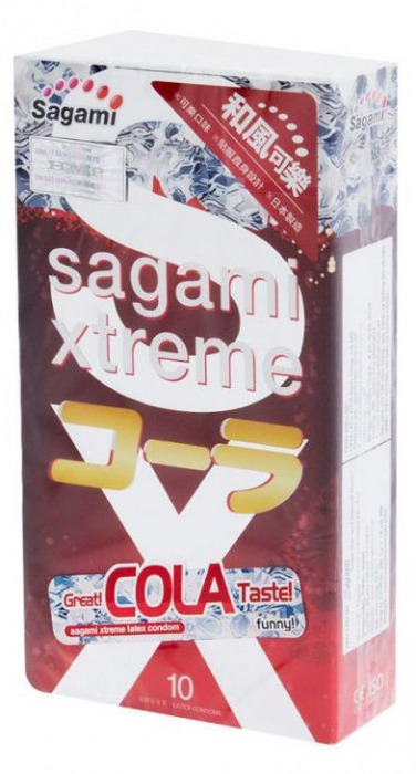 Ароматизированные презервативы Sagami Xtreme COLA - 10 шт. - Sagami - купить с доставкой в Иркутске