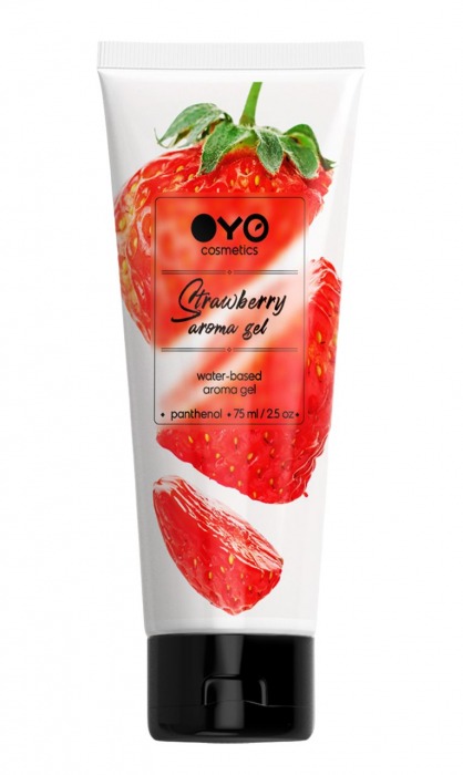 Лубрикант на водной основе OYO Aroma Gel Strawberry с ароматом клубники - 75 мл. - OYO - купить с доставкой в Иркутске