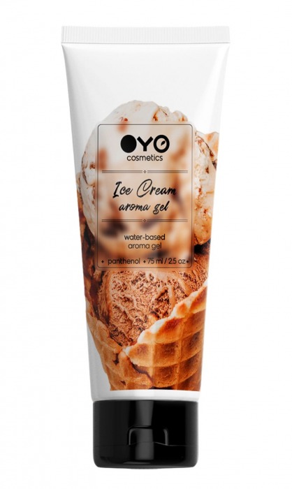 Лубрикант на водной основе OYO Aroma Gel Ice Cream с ароматом пломбира - 75 мл. - OYO - купить с доставкой в Иркутске