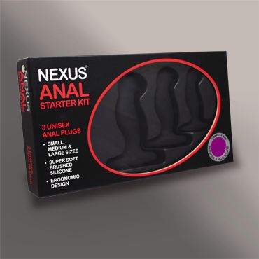 Набор из 3 массажеров простаты чёрного цвета NEXUS ANAL STARTER KIT - Nexus Range - в Иркутске купить с доставкой