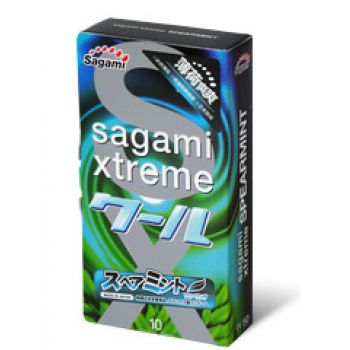 Презервативы Sagami Xtreme Mint с ароматом мяты - 10 шт. - Sagami - купить с доставкой в Иркутске