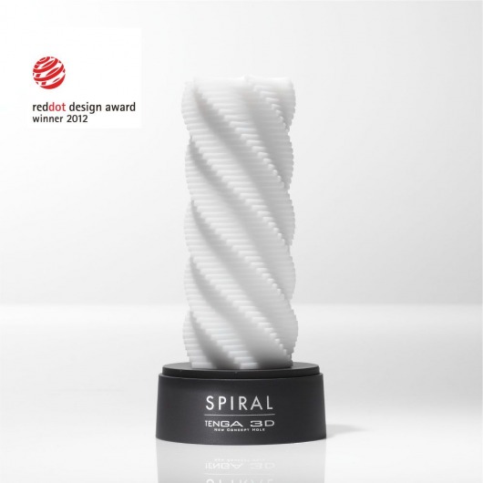 Белый 3D мастурбатор SPIRAL - Tenga - в Иркутске купить с доставкой